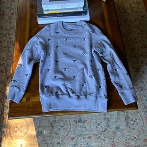 Kenzo Paris All Over Eyes grey sweatshirt, size S